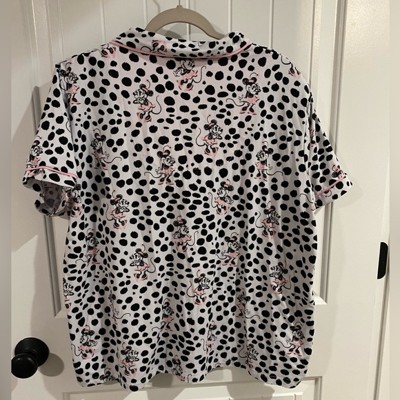 Disney Minnie Mouse Polka Dot Pajama Set - Black, White, Pink - Picture 3 of 11